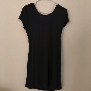 Cute open back gray dress